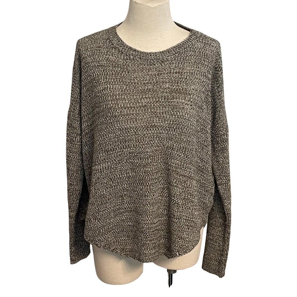 Don't Ask Why American Eagle Marled Gray Oversized Knit Sweater One Size